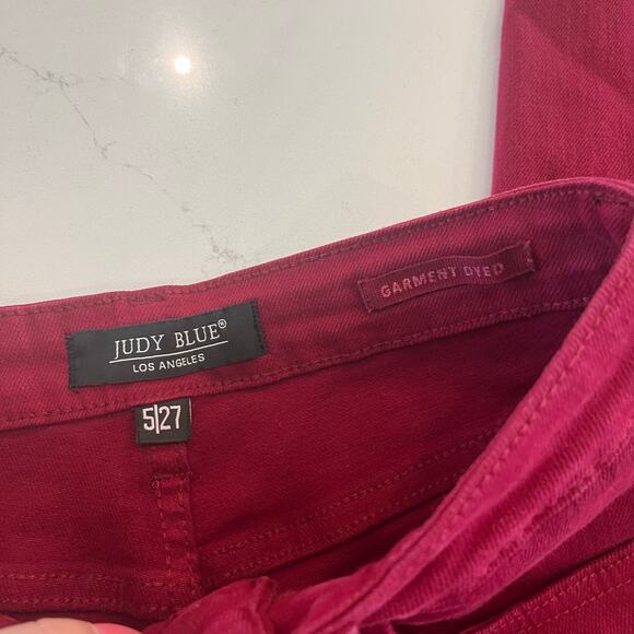 Judy Blue High Waist Tummy Control‎ Skinny Jeans in Scarlet Red Size 5/27 - Picture 6 of 12